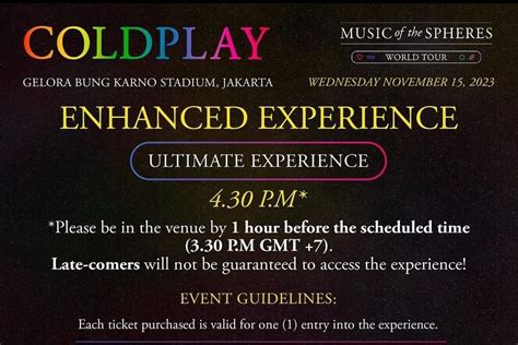 Simak Jadwal Konser Coldplay Jakarta Jangan Sampai Salah Jam Dan