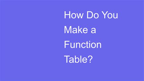 function table house  math