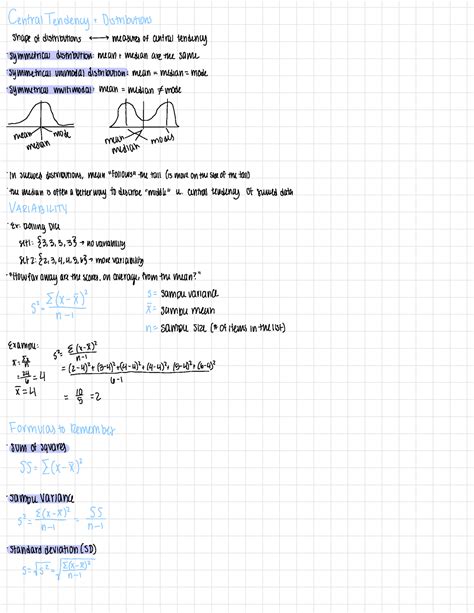 Psyc Q Lecture Notes For Psyc Centraltendency