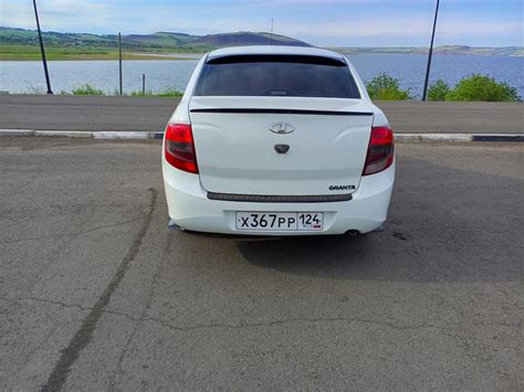 Элероны "Сплитеры" заднего бампера — Lada Гранта (1G), 1,6 л, 2013 года ...