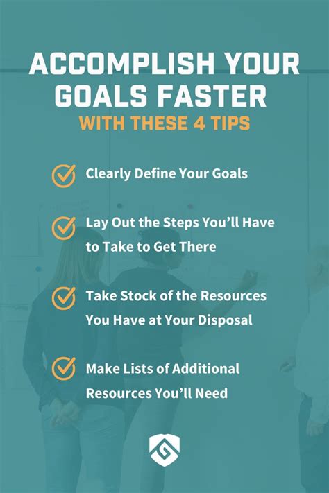 Accomplish Your Goals Faster With These 4 Tips