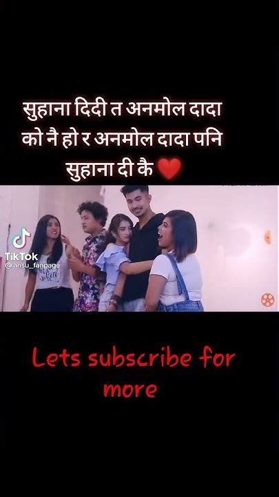 Anmol Kc And Suhana Thapa Tiktok Videos A Mero Hajur 34 Anmolkc