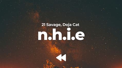 21 Savage Doja Cat N H I E Clean Lyrics YouTube