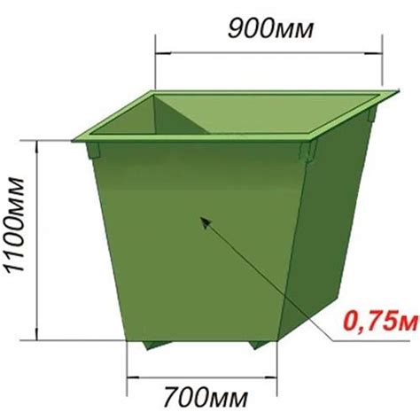 Контейнер для мусора металлический 0.75 м3 цена 14 900р.!