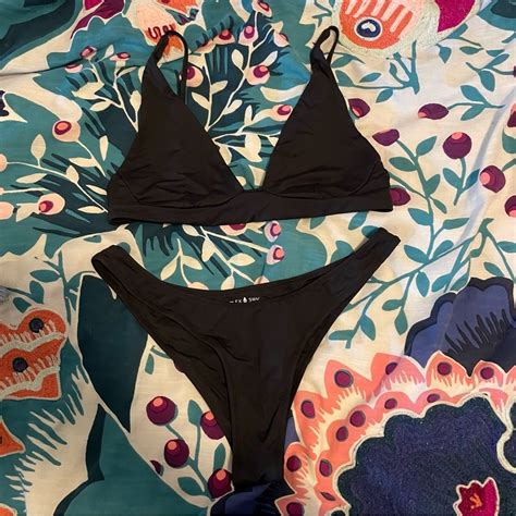 Stone Fox Swim Black Bikini Set Gem