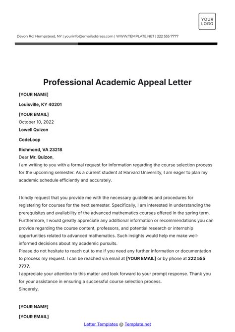 Free Sample Letter Of Appeal For Reconsideration Template To Edit Online