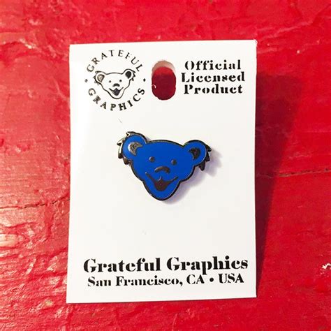 Grateful Dead Blue Dancing Bear Head Vintage Pin Bears Choice Web Shop