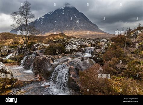 waterfalls at glen etive Stock Photo - Alamy