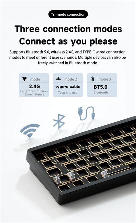 Weikav Lucky V Wireless Aluminium Mechanical Keyboard Hot Swap Rgb Gasket Custom Mini