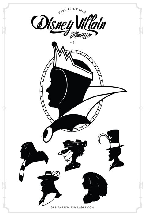 Disney Villain Silhouettes v.3 - Designs By Miss Mandee | Disney silhouettes, Disney villains ...