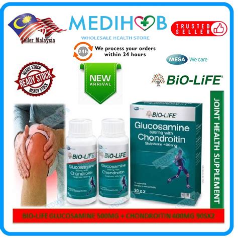 Biolife Glucosamine 500mg Chondroitin Sulphate 400mg Joint Health