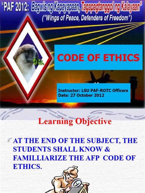 code  ethics     courage loyalty