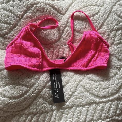 PINK TRIANGL BIKINI TOP Perfect Condition Never Depop