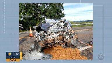 Bom Dia Rio Grande Colisão frontal deixa um morto na BR 386 em