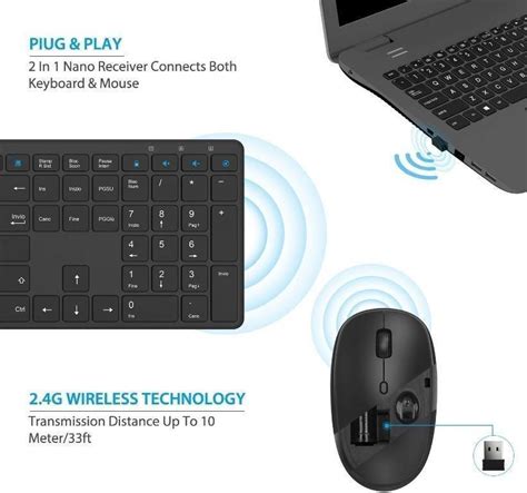 H1378 Wireless Keyboard And Mouse Set TedGem 2 4G Ultra Slim Keyboard