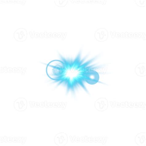 Blue Sun Rays With Beams And Glare Isolated On Transparent Background