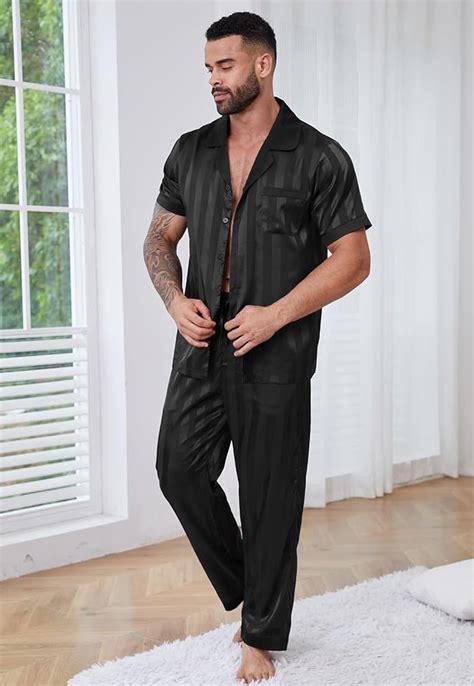 Sexy Nightwear For Men Buy Mens Stain Silk Pajama Set Men Pajamas
