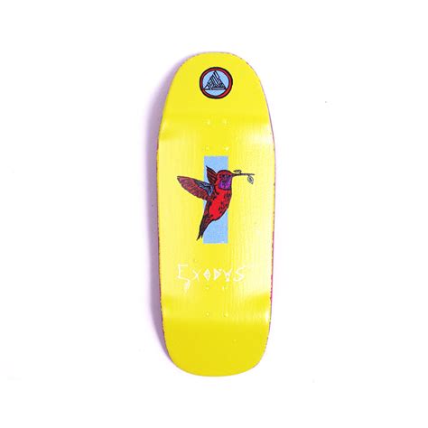 Exodus X Dk Anoixi Bird Cruiser Shape Fingerboard Deck Yellow