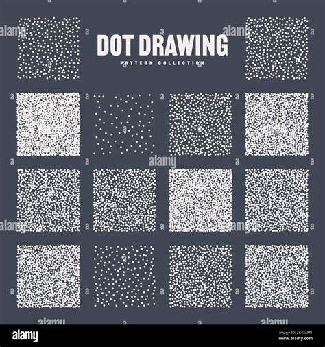 Objets En Pointillés Carrés éléments En Pointillé Crépi Dessin Au