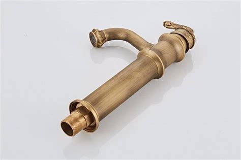 Luxury Bathroom Faucet Antique Brass All Copper Deck Mounted Cold Hot Sink Mixer Water Tap Xt