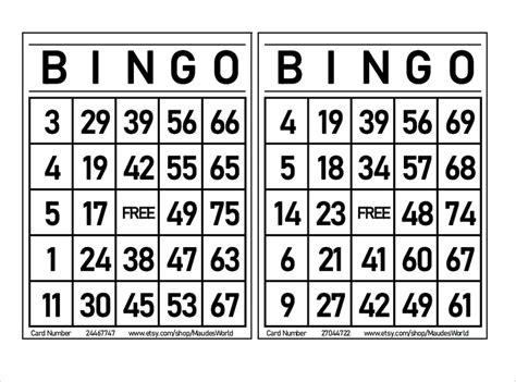 1200 Printable Bingo Cards 2 Per Page Large Activities For Holidays