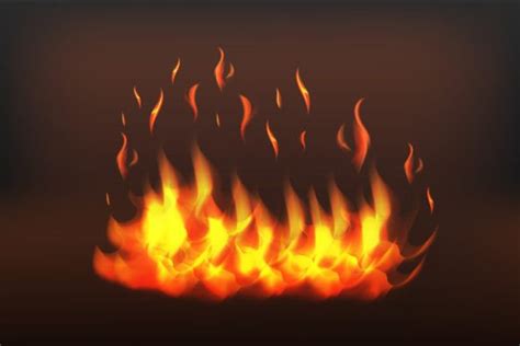 realistic fire isolated  background graphic  kidsidestudio