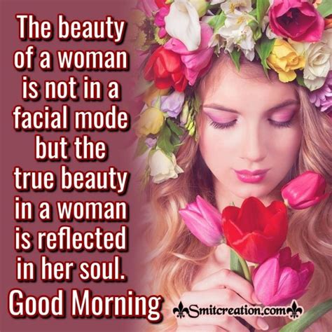 Good Morning Quote On True Beauty Of Woman