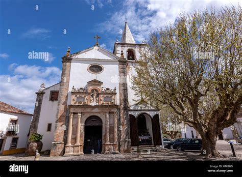 Santa Maria Church In Bidos Portugal Stock Photo Alamy