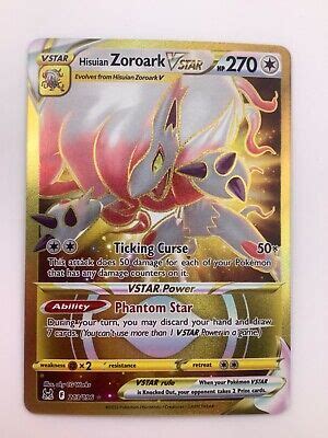 Pok Mon Tcg Hisuian Zoroark Vstar Lost Origin Gold Holo Rare Nm