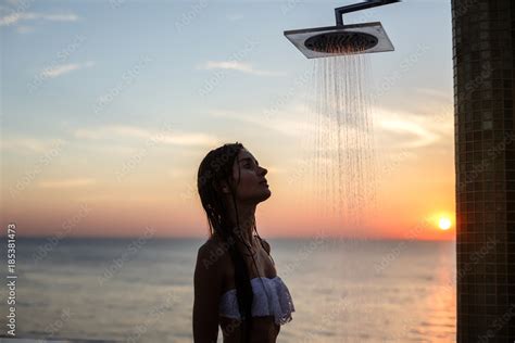 Woman Summer Fashion Happy Sexy Smiling Girl With Fit Body Long Legs Healthy Skin In Bikini