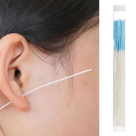 Amazon 60PCS Blue And White Earrings Hole Cleaner Floss Disposable