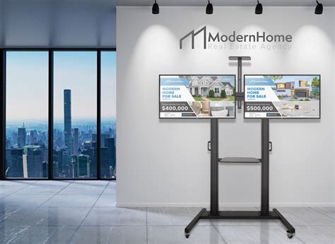 Dual Screen TV Stand | Fits Two Monitors Up to 60" | Displays2Go