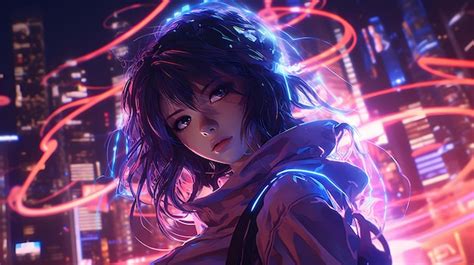 Premium AI Image Visions Of Anime Fantasies And Cyberpunk Realms