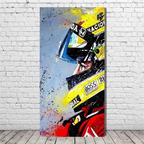 Cuadro Decorativo Moderno Ayrton Senna 60x120cm CUADROSYMODA