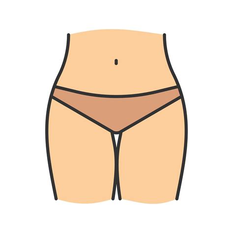icono de color de la zona del bikini ilustración vectorial aislada