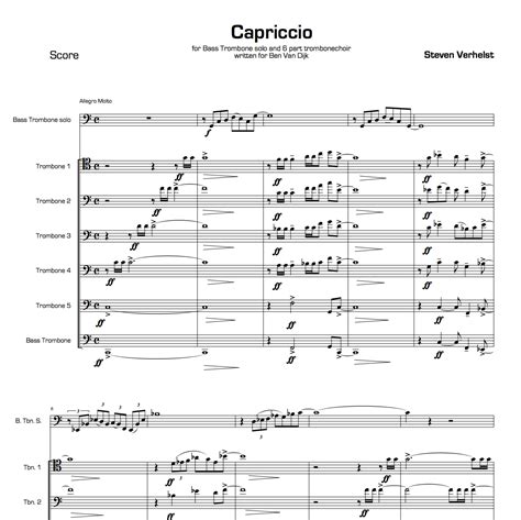 Capriccio – Basstrombone & Trombone Ensemble (6) – Steven Verhelst