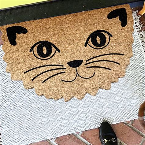 Sweet Cat Front Door Mat Cat Lovers Gift Doormat, Welcome Cat Doormat ...