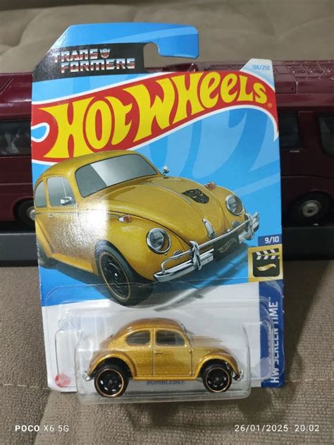 Carrinho Hot Wheels Volkswagen Fusca Bumblebee Transfomers 186 250 Hobbies e coleções
