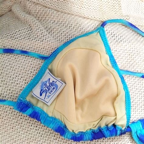 SILVER SWIM Bikini Top Blue Bikini Top Aqua Bikini Top W Jewels On Carousell