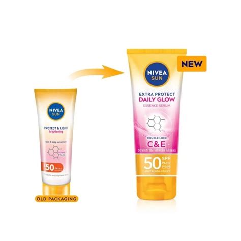 NEW Original Nivea Sun Extra Protect DAILY GLOW Essence Serum Double