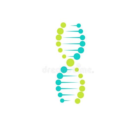 Dna Symbol Strand Isolated On White Background Stock Vector