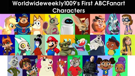 Worldwideweekly1009s First Abcfanart Characters By Worldwideweekly1009