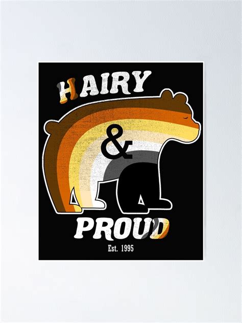 Gay Men Hairy Proud Bear Gay Pride Flag Poster For Sale By TheAplus Redbubble