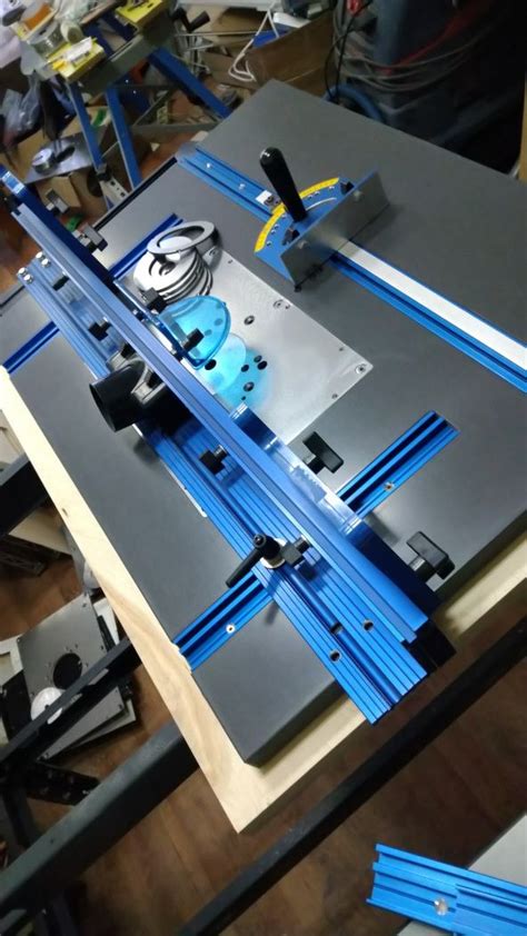 Фрезерный стол 800х600х30мм с продольным упоромдля фрезера макита 2300: ...