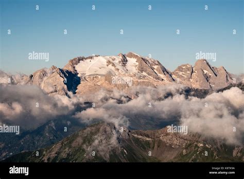 The Dolomites Northern Italy The Ridge Of 3343m Marmolada The