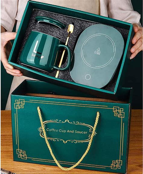 Mwnago Coffee Mug Warmer Set With Cup Electric Coffee