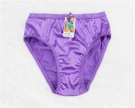 B Vtg Grace Sissy Liquid Satin Wetlook Shiny Nylon Bikini Panties Sz L Xl Xl Ebay