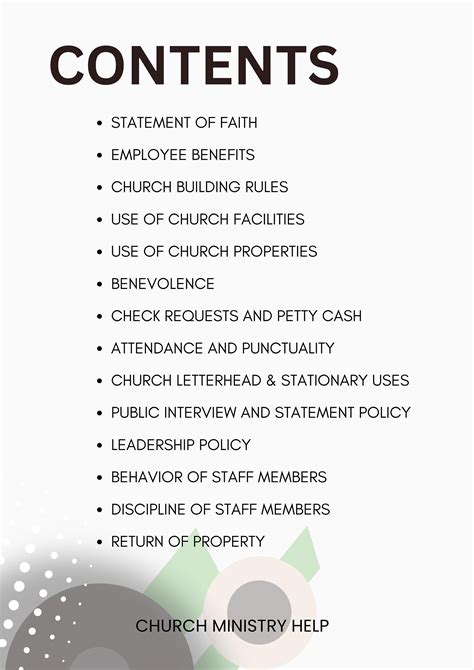 Church Policy & Procedures | Template | Editable Word Form | Human