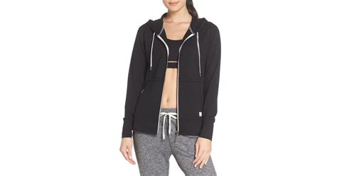 Vuori Performance Zip Front Hoodie in Black - Lyst