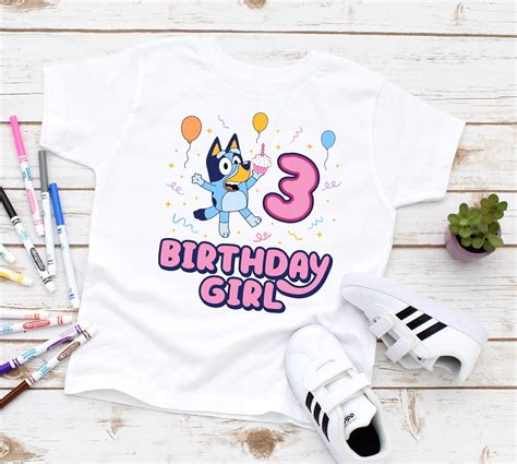 Bluey Inspired Birthday Girl Shirt Bluey Themed Shirt, 43% OFF